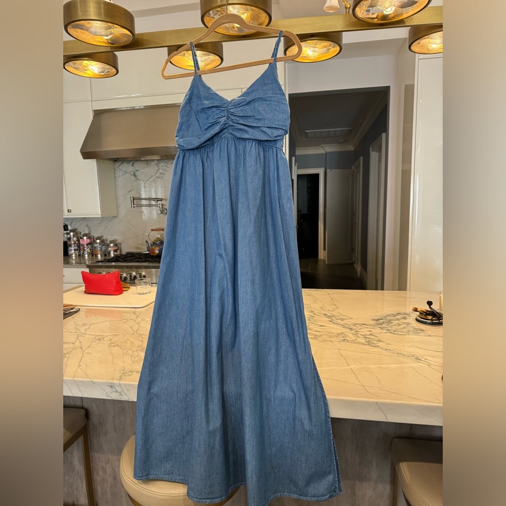 Gap denim maxi dress